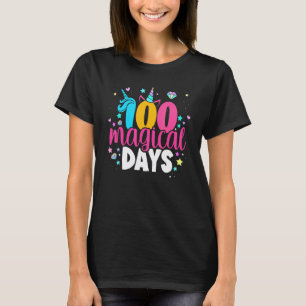 Camiseta 100 Dias Mágicos Unicórnio Fofo 100 Dias De Escola