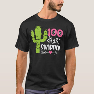 Camiseta 100 Dias Mais Afiado Cactus Professores Feliz 100º