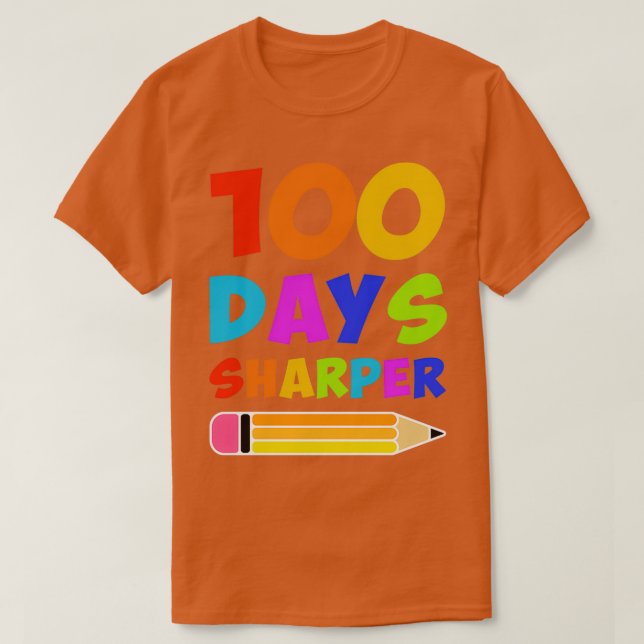 Camiseta 100 dias mais afiados 100 dias de escola 2 (Frente do Design)