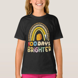Camiseta 100 Dias Mais Brilhante 100º Dia De Aula Professor
