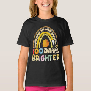 Camiseta 100 Dias Mais Brilhante 100º Dia De Aula Professor