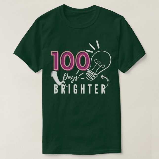 Camiseta 100 Dias Mais Brilhante 15 (Frente do Design)