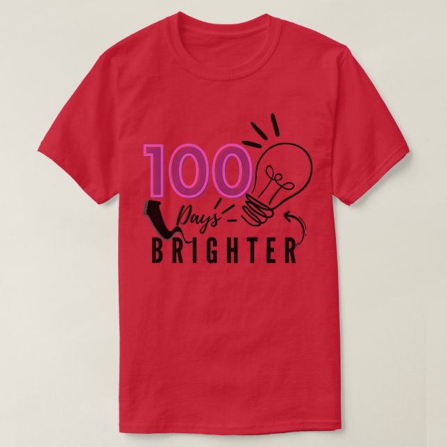 Camiseta 100 dias mais claro 30 (Frente do Design)