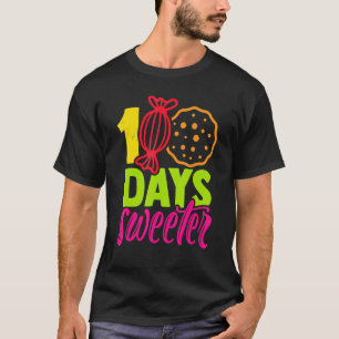 Camiseta 100 Dias Mais Doces 100º Dia de Escola Meninas Cri