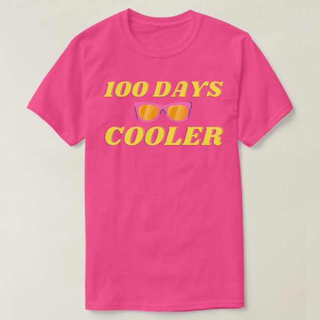 Camiseta 100 Dias Mais Engraçados 100 Dias De Presente Esco (Frente do Design)
