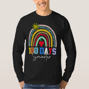 Camiseta 100 dias mais esperto Professor Rainbow Feliz 100º