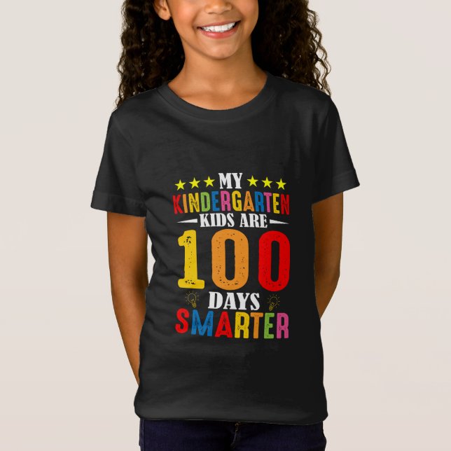 Camiseta 100 dias mais inteligente, 100 dias mais inteligen (Frente)