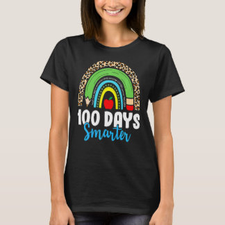 Camiseta 100 Dias Mais Inteligente Do Arco-Íris Feliz 100 D