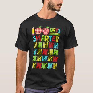 Camiseta 100 Dias Mais Inteligente Feliz 100º Dia De Escola