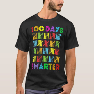 Camiseta 100 Dias Mais Inteligente Feliz 100º Dia De Escola