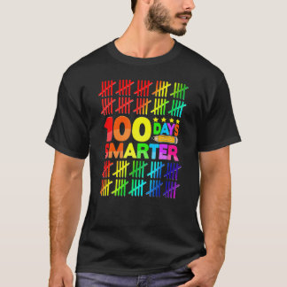 Camiseta 100 Dias Mais Inteligente Feliz 100º Dia De Escola