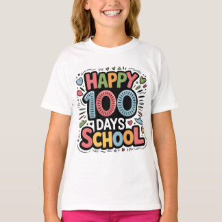 Camiseta 100 Dias Mais Inteligente – Feliz 100 Dias de Cami