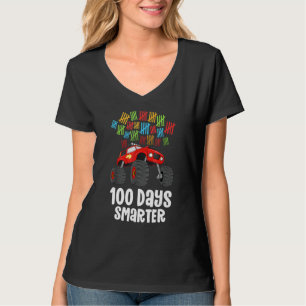 Camiseta 100 Dias Mais Inteligente Monster Truck Boy 100º D