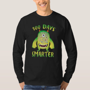 Camiseta 100 Dias Mais Inteligente Monstro Feliz 100 Dias D