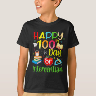 Camiseta 100 Dias Mais Inteligente Professor Feliz 100.º Di