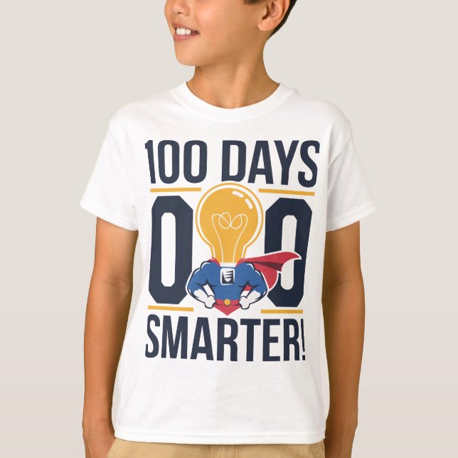 Camiseta 100 dias mais inteligentes (Frente)