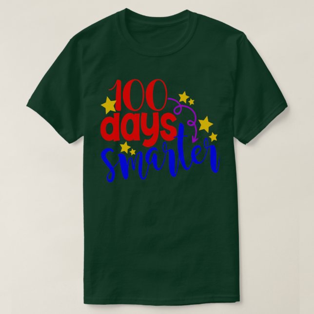 Camiseta 100 dias mais inteligentes (Frente do Design)
