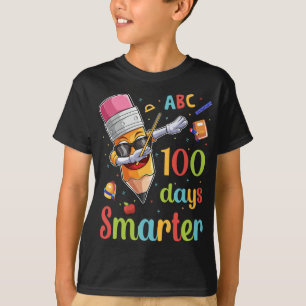Camiseta 100 dias mais inteligentes 100 dias de lápis de ab