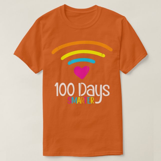 Camiseta 100 Dias Mais Inteligentes Aprendizado à distância (Frente do Design)