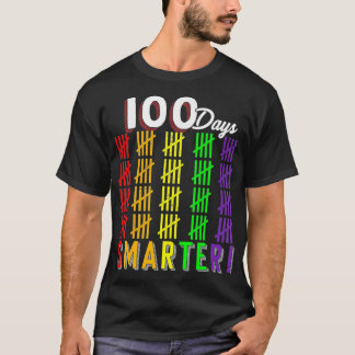 Camiseta 100 Dias Mais Inteligentes Contando Hash Marcas 10
