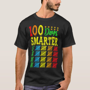 Camiseta 100 Dias Mais Inteligentes Contando Hash Marks Dia