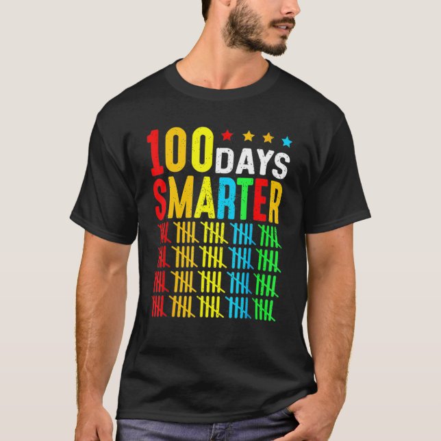 Camiseta 100 Dias Mais Inteligentes Contando Por 100 Dias d (Frente)