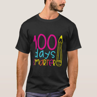 Camiseta 100 Dias Mais Inteligentes De 100 Dias De Escola P