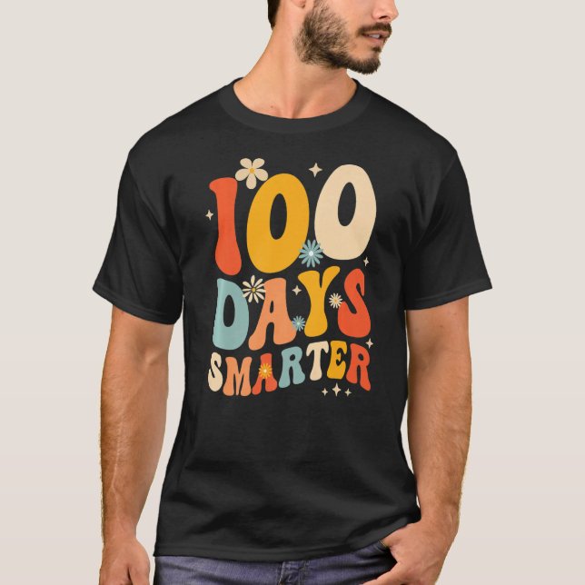 Camiseta 100 Dias Mais Inteligentes De Compilação Retro Fel (Frente)