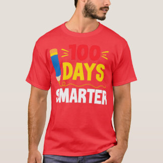 Camiseta 100 dias mais inteligentes em Professores ou Estud