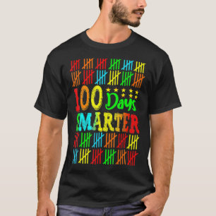 Camiseta 100 Dias Mais Inteligentes Feliz 100º Dia de Estud