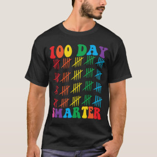 Camiseta 100 Dias Mais Inteligentes Feliz 100º Dia de Estud