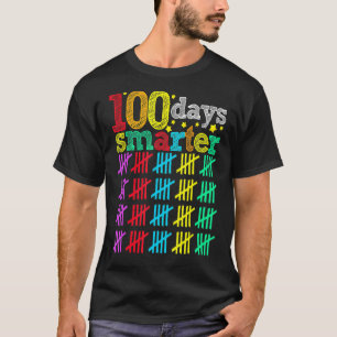 Camiseta 100 Dias Mais Inteligentes Feliz 100º Dia de Estud