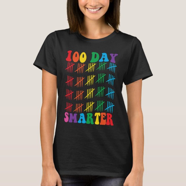 Camiseta 100 Dias Mais Inteligentes Feliz 100º Dia de Estud (Frente)
