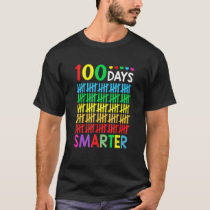 Camiseta 100 Dias Mais Inteligentes Feliz 100º Dia de Estud