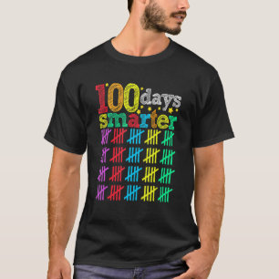 Camiseta 100 Dias Mais Inteligentes Feliz 100º Dia de Estud