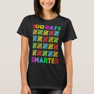 Camiseta 100 Dias Mais Inteligentes Feliz 100º Dia de Estud