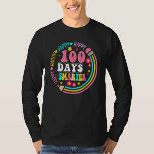Camiseta 100 Dias Mais Inteligentes Feliz 100º Dia de Estud