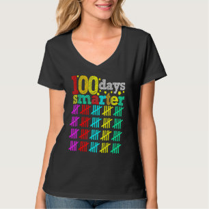 Camiseta 100 Dias Mais Inteligentes Feliz 100º Dia de Estud