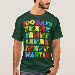 Camiseta 100 Dias Mais Inteligentes Feliz 100º Dia de Estud