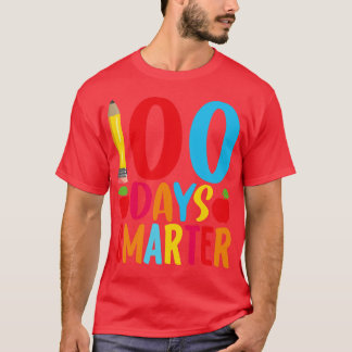 Camiseta 100 Dias Mais Inteligentes Feliz 100º Dia De Prek