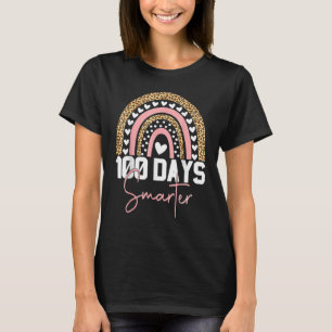 Camiseta 100 Dias Mais Inteligentes Feliz 100º Dia Do Arco-