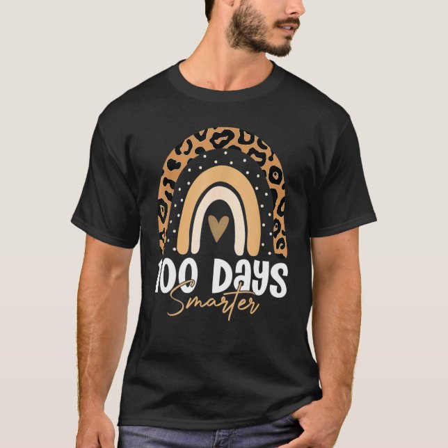 Camiseta 100 Dias Mais Inteligentes Feliz 100º Dia Do Arco- (Frente)