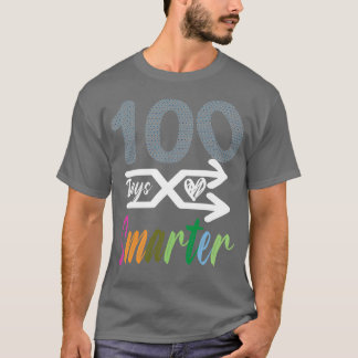 Camiseta 100 Dias Mais Inteligentes Feliz 100º Dia Do Arco-