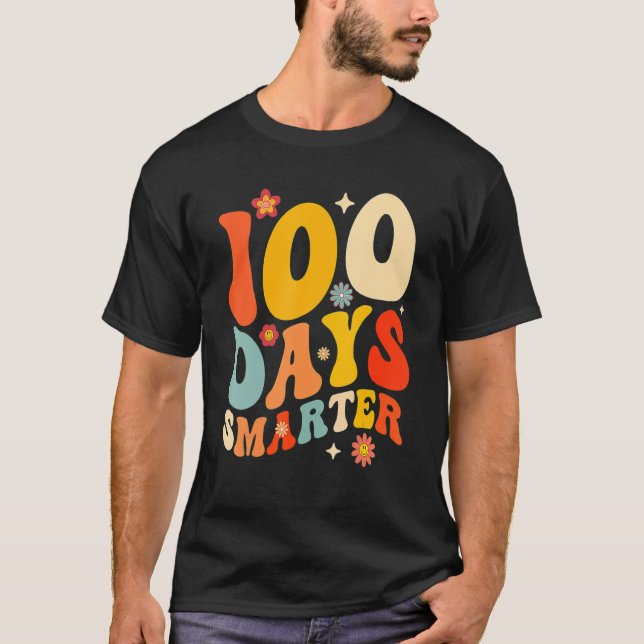 Camiseta 100 Dias Mais Inteligentes Feliz 100.º Dia Da Cult (Frente)
