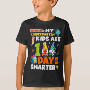 Camiseta 100 Dias Mais Inteligentes Os Meus Filhos Do Carri