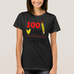 Camiseta 100 dias mais nítidos do 100º Dia de Professores E