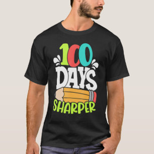 Camiseta 100 Dias Mais Nítidos Feliz 100.º Dia Da Escola Co