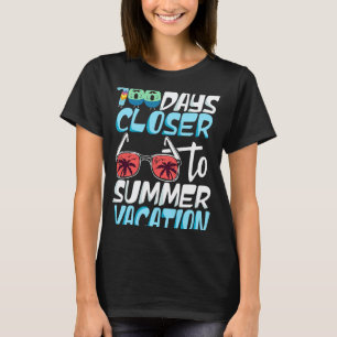 Camiseta 100 Dias Mais Perto das Férias de Verão Professor