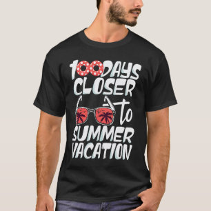 Camiseta 100 Dias Mais Perto das Férias de Verão Professor