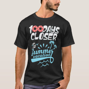 Camiseta 100 Dias Mais Perto das Férias de Verão Professor
